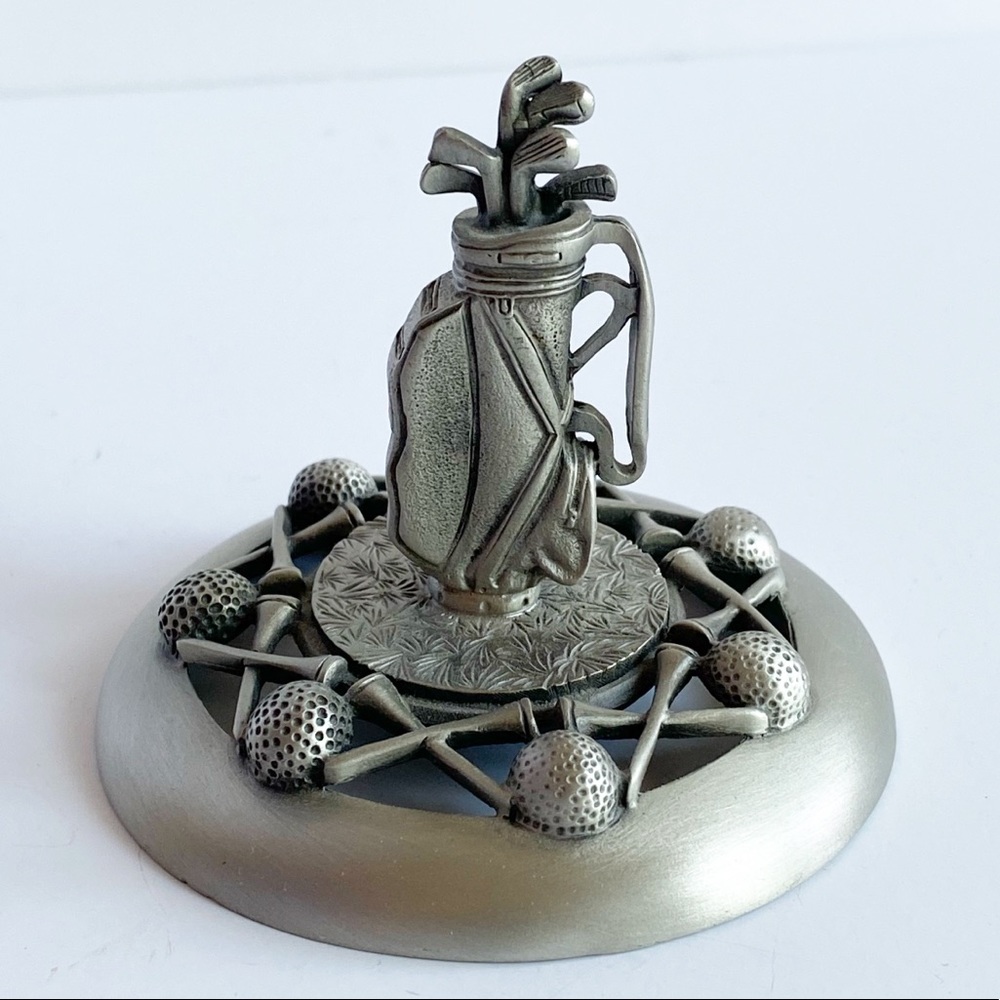 Fort Pewter Lid Jar Container Topper Golf Clubs